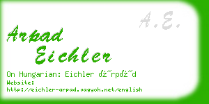 arpad eichler business card